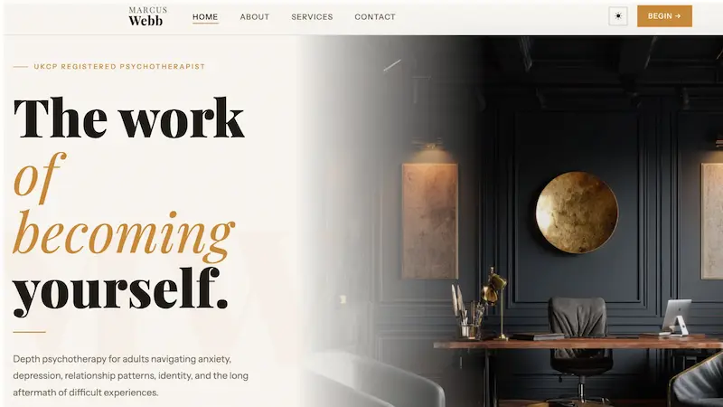 Psychotherapy practice website demo